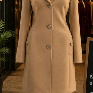 Classic Camel/Beige tailored longline size 14 coat