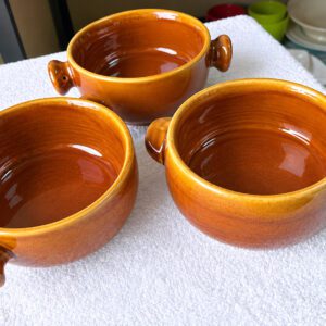 Vintage mid-century ceramic soup crocks
